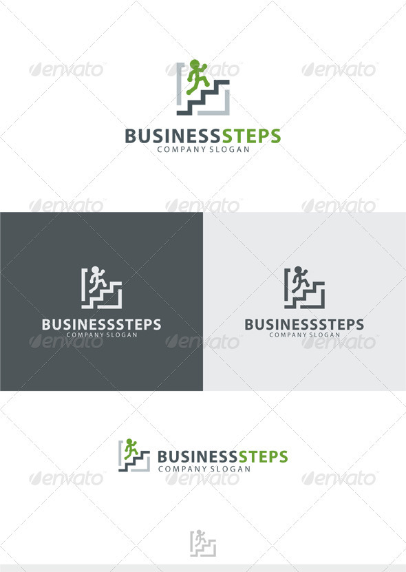 Business Steps Logo - Humans Logo Templates