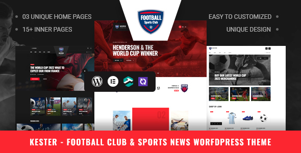 Kester – Soccer Club & Sports News WordPress Theme