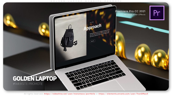 Golden Laptop Website Promote