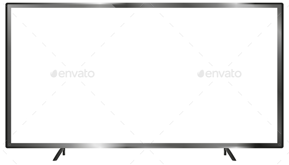 4K TV Flat Screen lcd,Oled,Plasma, Realistic 3D Model White Blank Monitor Display Mockup