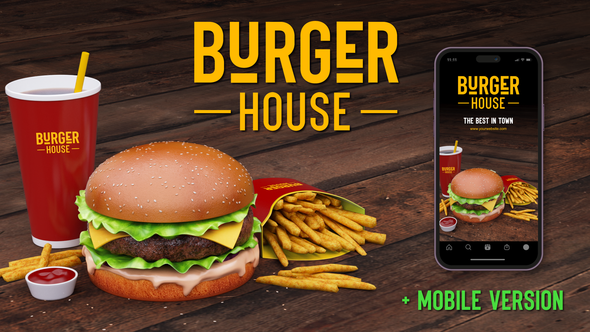 Burger House Logo Reveal Product Promo template preview