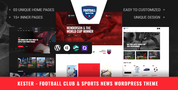 Kester - Soccer Club & Sports News WordPress Theme