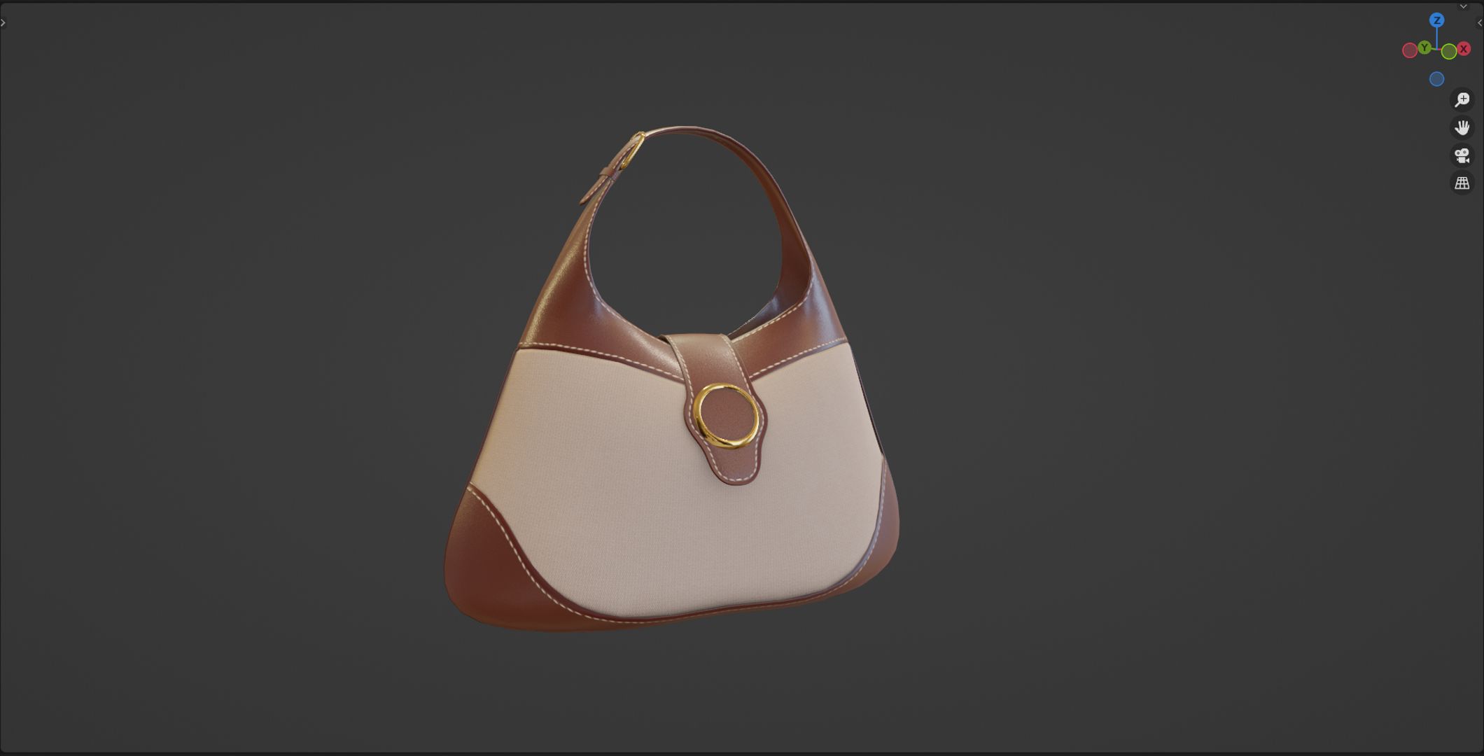 Chanel Large Hobo Bag PBR Realistic | 3D model
