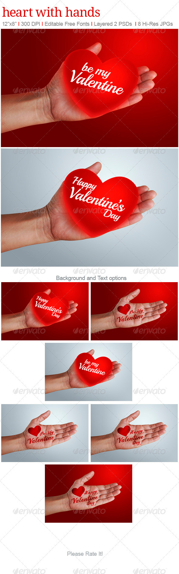 Heart with Hands - Backgrounds Graphics