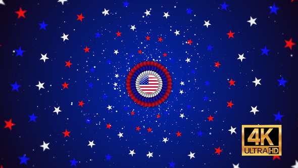 Stars USA Independence Day Background 4K