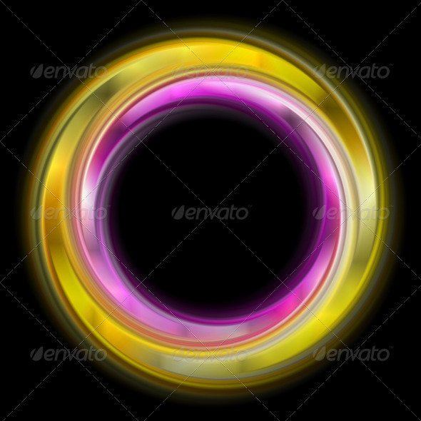 Colourful abstract rings. Vector logo - Backgrounds Decorative