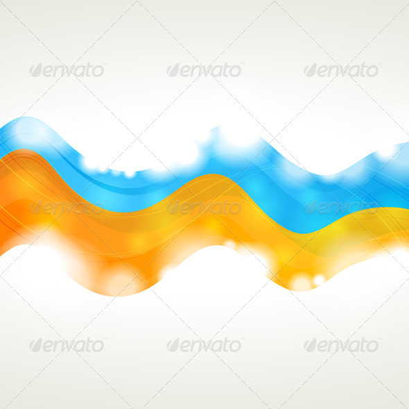 Vibrant vector wavy background - Backgrounds Decorative