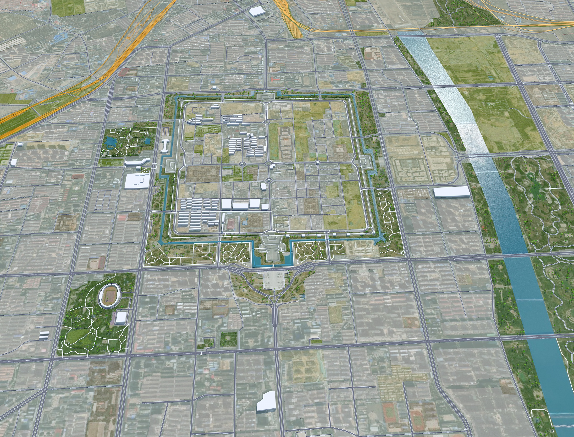 Datong city Shanxi China 3d model 50km by TurboCG | 3DOcean