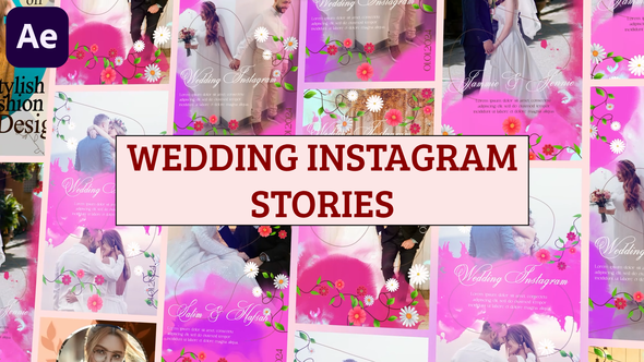 Wedding Instagram Stories Elements template preview