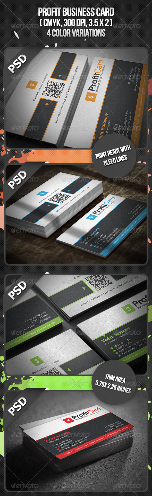 Profit Business Card - Corporate Business Cards