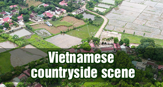 The landscape of Thanh An village, Vietnam