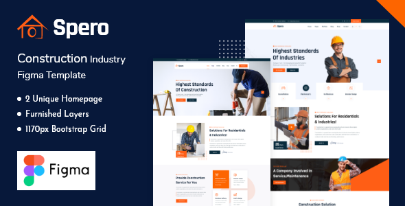 Spero - Construction Industry & Building Figma Template by TunaTheme