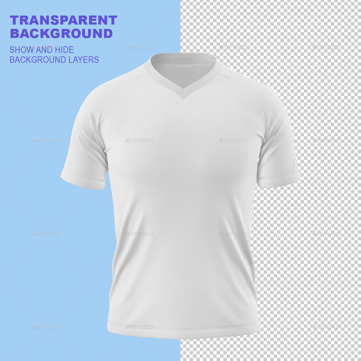 V-Neck Soccer Jersey Mockup by Yura_Kobitovich