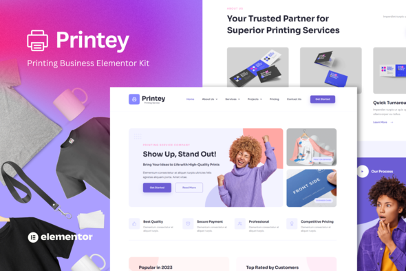 Printey - Printing Business Elementor Template Kit