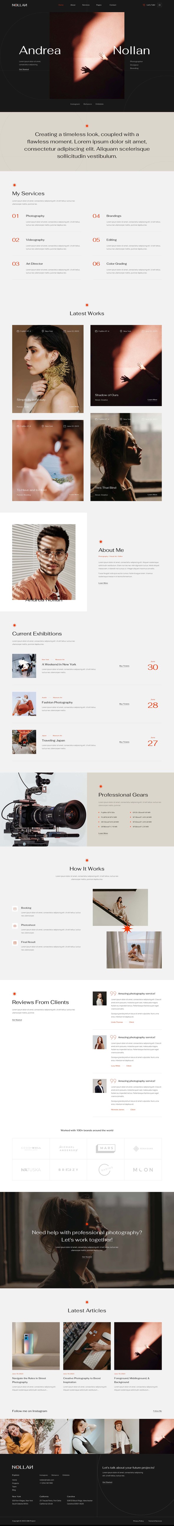 Nollan - Photography & Portfolio Elementor Template Kit