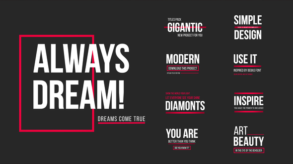 Modern Corporate Titles | AE Titles template preview