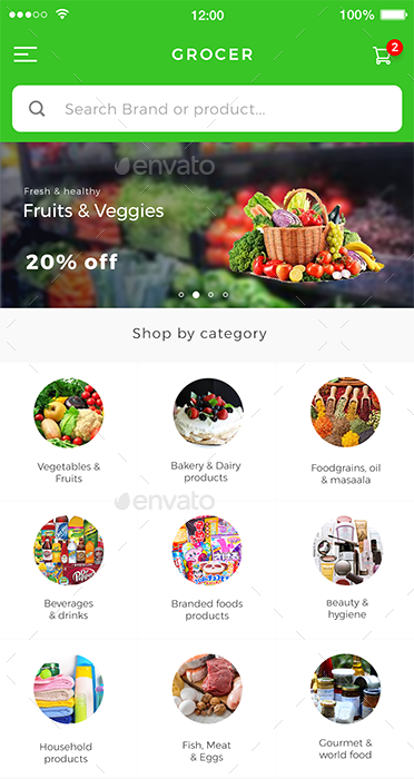 Grocery Ordering & Delivery App UI | Grocery Business UI | Online ...