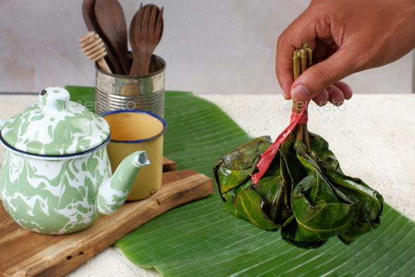 Tape Ketan Hitam Fermented Black Glutinous Rice A Typical Accompaniment For Tape Uli Stock