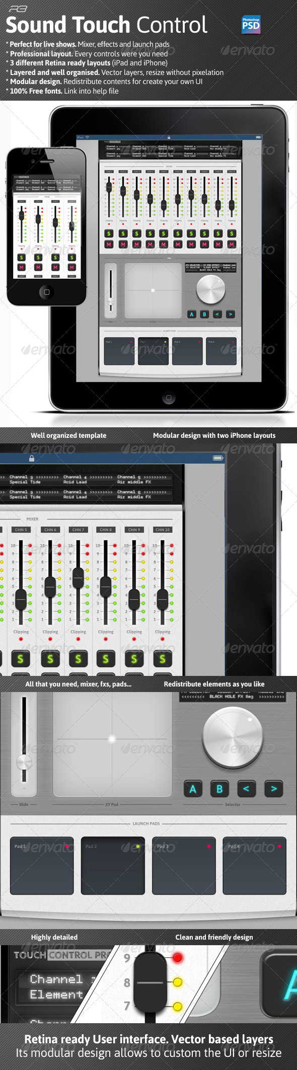 Sound Touch Control - User Interfaces Web Elements
