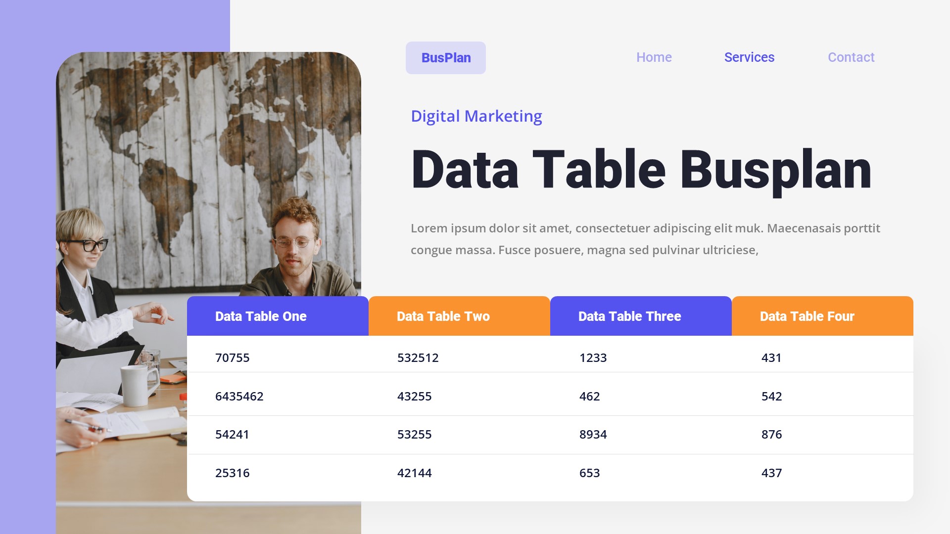 BusPlan - Digital Marketing Powerpoint Template, Presentation Templates