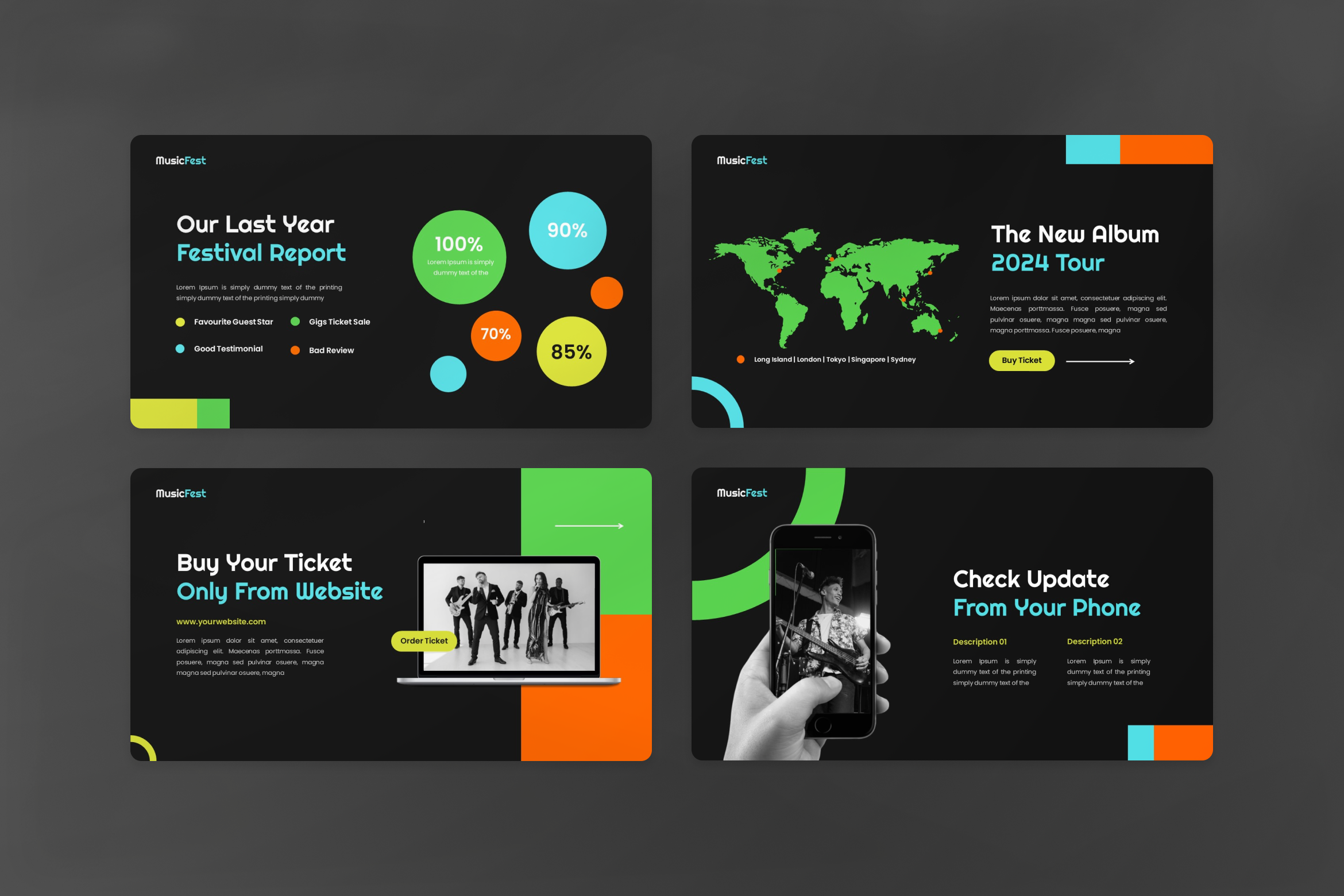 Music Creative PowerPoint Presentation, Presentation Templates