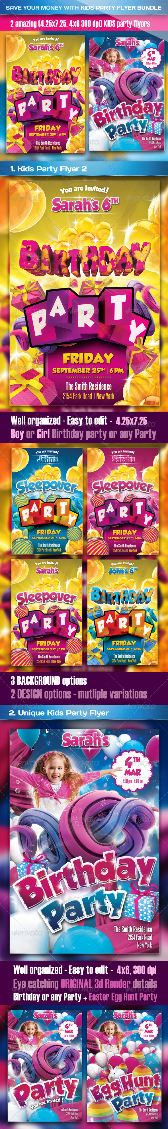 Top Kids Flyer Bundle - Clubs & Parties Events