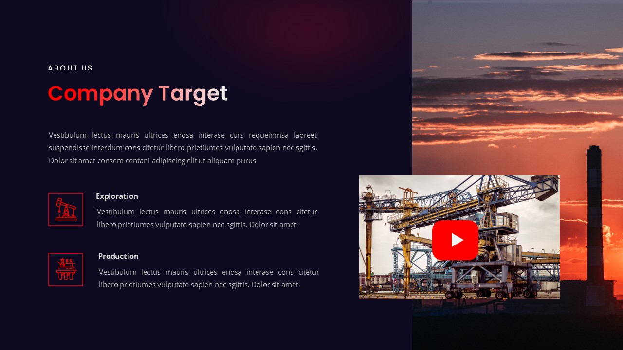 Petro-Oil And Gas Industry PowerPoint Template, Presentation Templates