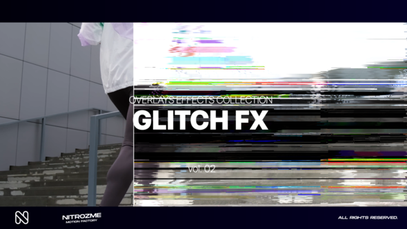 Glitch Effects Overlays Collection Vol. 02 Elements template preview