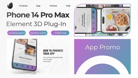 App Promo Phone 14 Pro Presentation Promotion Product Promo template preview
