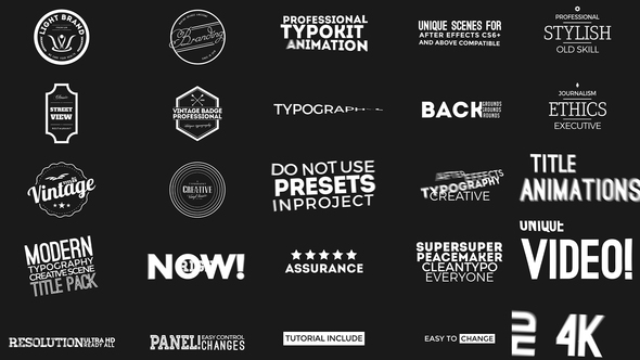 30+ Creative Typography Scenes Titles template preview