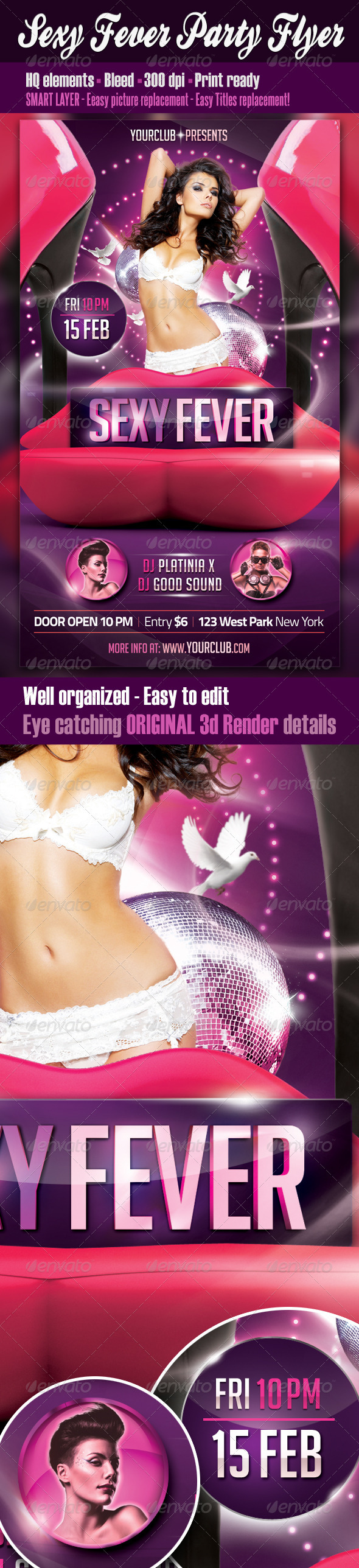 Sexy Fever Party Flyer - Clubs & Parties Events