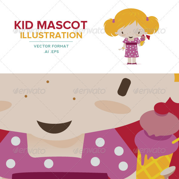 Kid Mascot - Little girl - Characters Vectors
