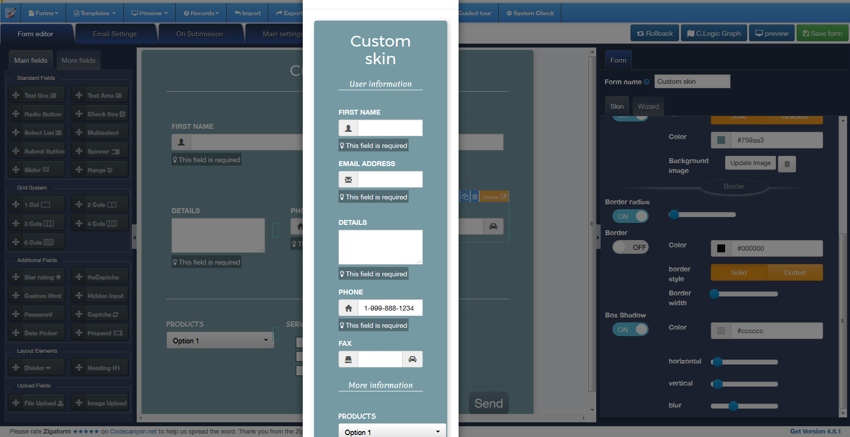 Zigaform - WordPress Form Builder By SoftDiscover | CodeCanyon