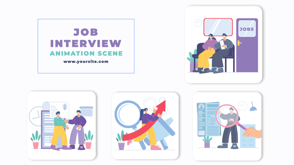 After Effects Job Interview Animation Scene