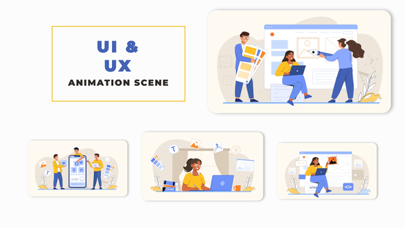 UI And UX Animation Scene After Effects Template