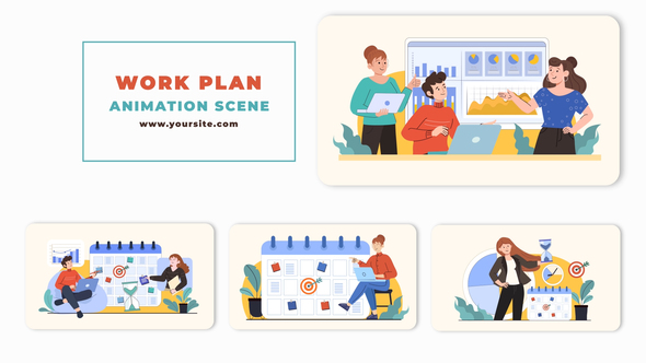 Work Plan Animation Scene After Effects Template