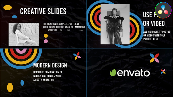 Geometric Modern Slides for DaVinci Resolve