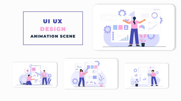 Vector UI And UX Design Animation Scene