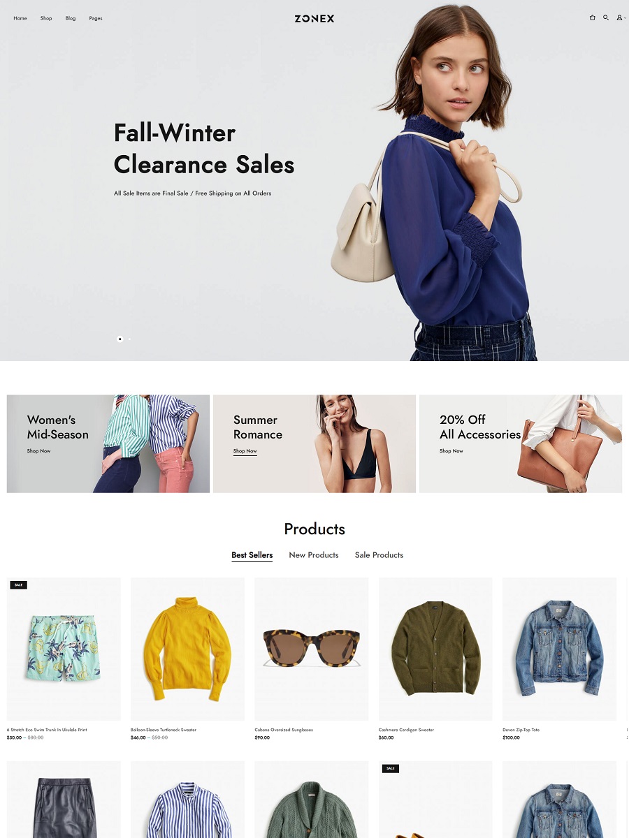 Zonex - Minimalist Responsive Magento 2 Fashion Theme by BZOTheme ...