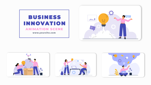 Vector Business Innovation Animation Scene