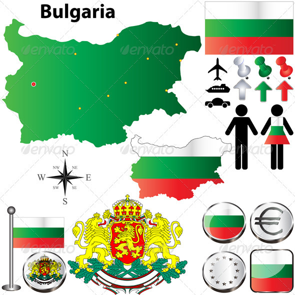 Bulgaria Map - Travel Conceptual