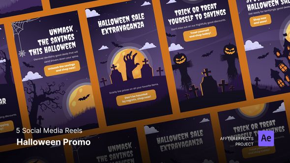 Halloween Promo - Social Media Reels Product Promo template preview