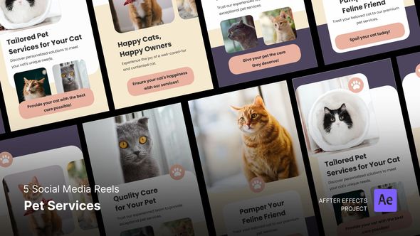 Pet Service Promo - Social Media Reels Product Promo template preview