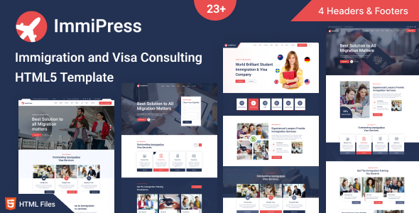 ImmiPress - Immigration and Visa Consulting HTML5 Template