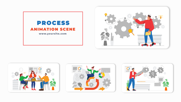 Business Process Situation Animation Scene