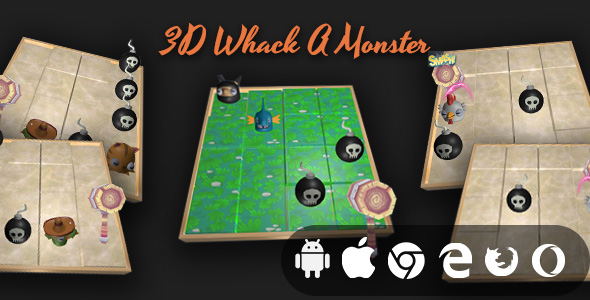 3D Whack A Monster - Hyper Casual Game
