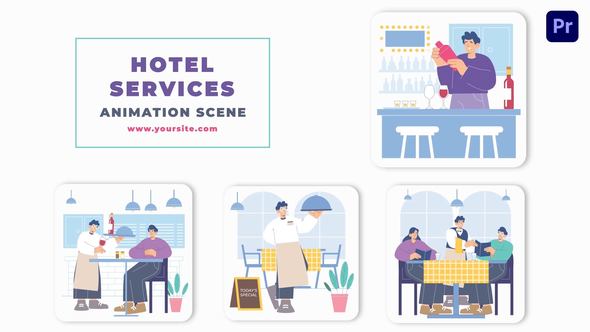 Hotel Services Premiere Pro Animation Scene