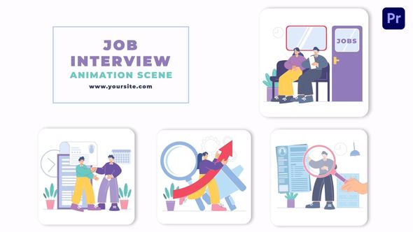 Premiere Pro Job Interview Character Animation Scene