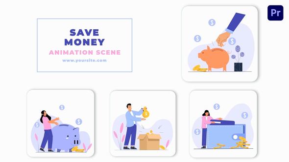 Premiere Pro Save Money Animation Scene