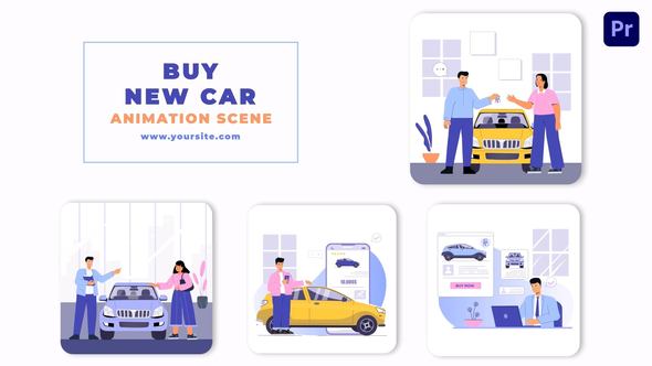 Buying New Car Premiere Pro Animation Scene